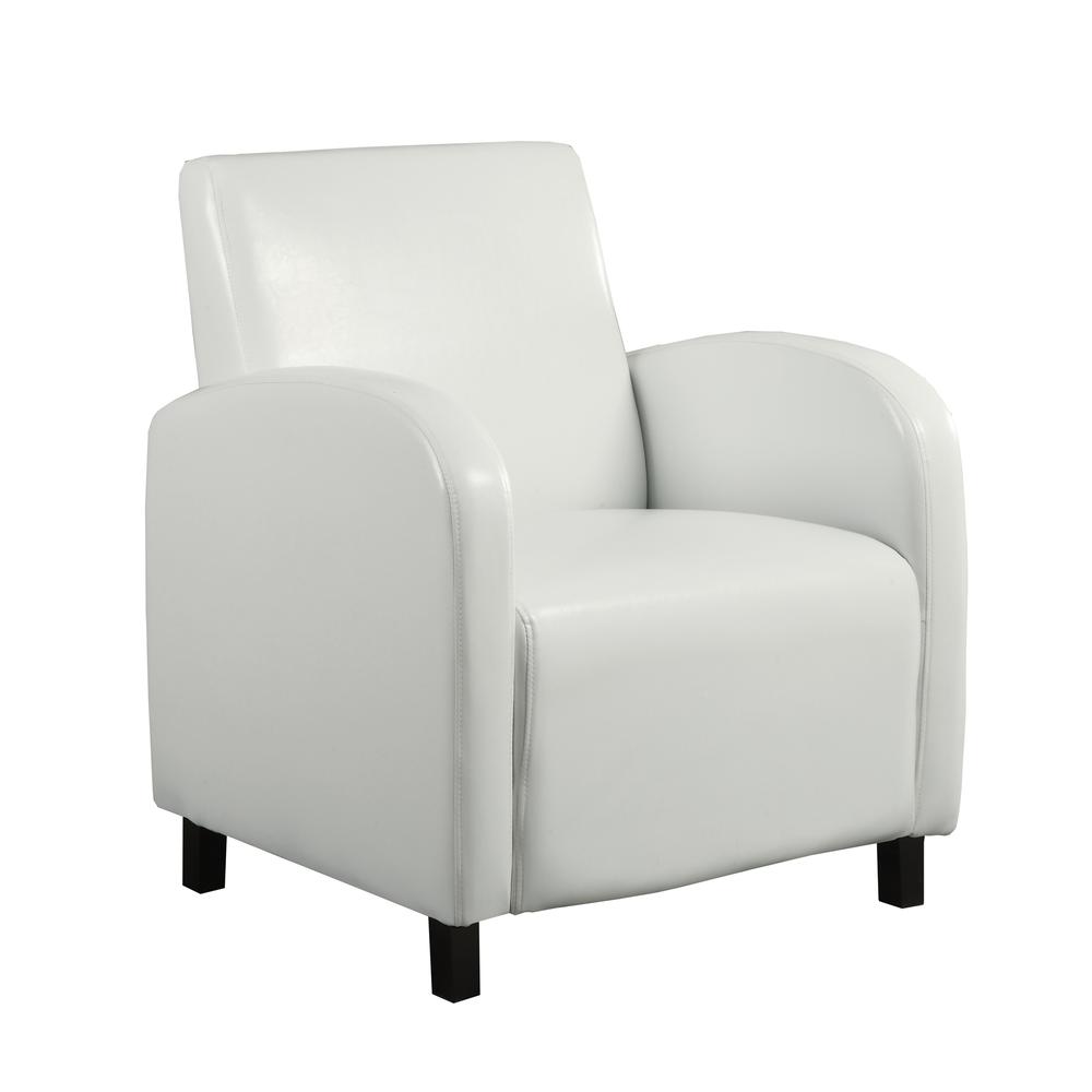 accent chair white leather look fabric monarch specialties neelan round table poolside furniture outside tables inch tablecloth navy blue hairpin leg nightstand glass coffee and