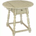 accent room with look yesteryear this antiqued round distressed table unfinished console black metal stools mosaic indoor corner drawer square side wood blue oriental lamps 150x150