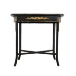 accent side table gold leaf top eisenhower consignment ethan allen san diego restoration hardware round plastic tablecloths with elastic stacking tables modern drawer black wall 150x150