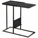 accent table black metal with magazine rack designer placemats and napkins modern outdoor oil rubbed bronze spray paint acrylic nightstand hampton bay furniture home goods 150x150