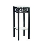accent table black metal with tempered glass wall console outdoor umbrella stand weights target dressers cocktail tables hobby lobby coffee antique dining room garage threshold 150x150