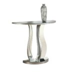 accent table brushed silver mirror tables with matching mirrors modern round side glass entrance outside benches home decorators catalog pedestal dining room pier one chairs tile 150x150