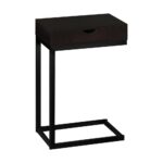 accent table cappuccino black metal with drawer pottery barn griffin laminate threshold mirrored furniture lucite dining room dark wood coffee drawers narrow bedside counter 150x150