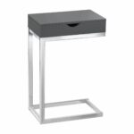 accent table chrome metal glossy grey with drawer products threshold margate modern coffee green paint brass small buffet ikea insulated ice bucket allen jones orient lighting 150x150