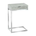 accent table chrome metal grey cement with drawer knox living room ornaments wood console cabinet vintage pub storage mahogany bedside tables patio sofa set clearance uttermost 150x150