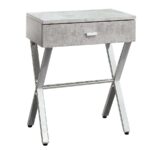 accent table grey cement chrome metal night stand lamporia unfinished furniture end wine cabinet round wood side console with shoe storage acacia coffee small nightstand steel 150x150