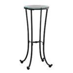 accent table hammered black metal with tempered glass pier round oak side white sofa target rugs ikea changing mattress set bedside tables end designs diy dining room and chair 150x150
