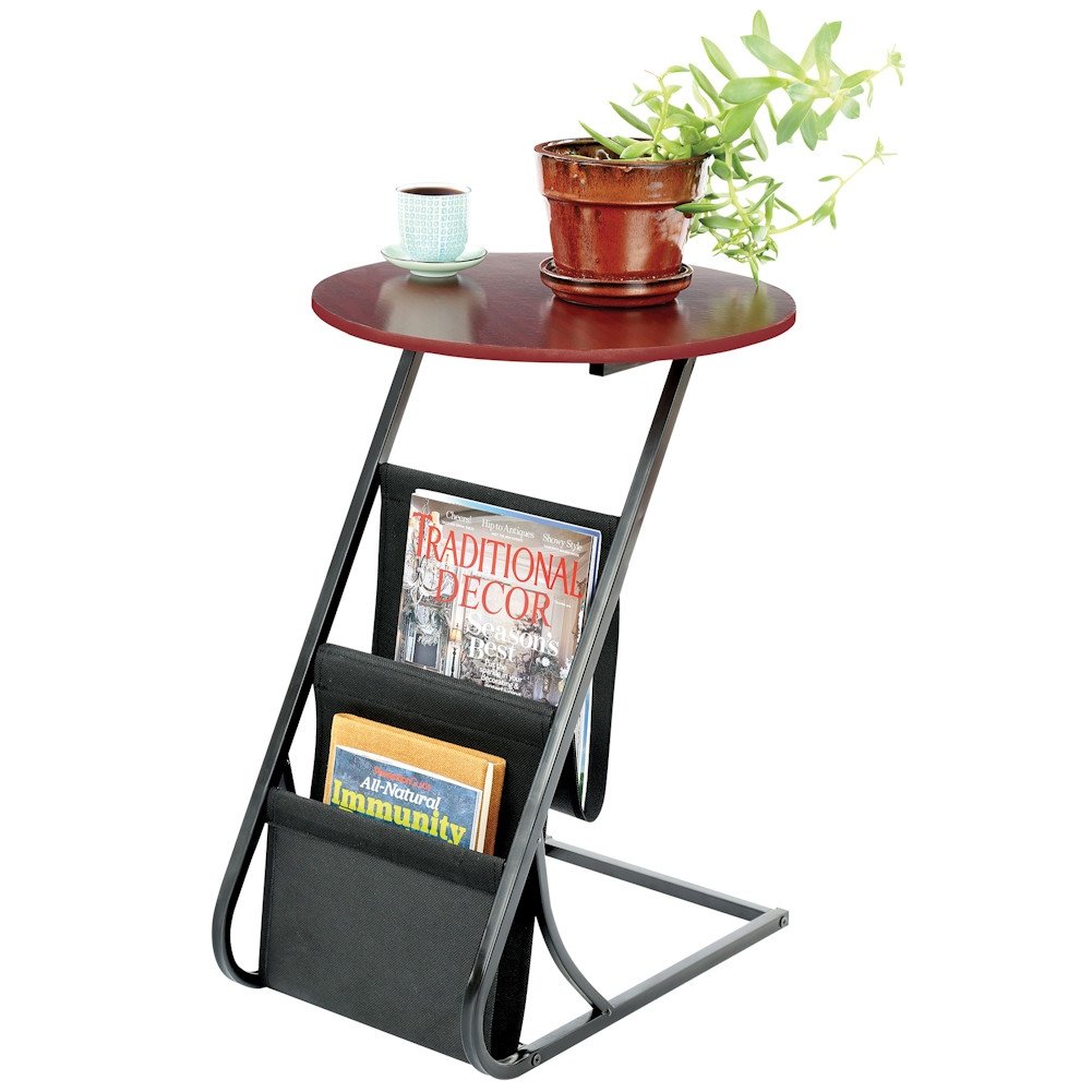 accent table living room office end with magazine rack tall round free shipping orders over oil rubbed bronze spray paint red lamp shade pottery barn chairs sofa tray marble top
