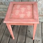accent table painted with martha stewart vintage decor paint upcycled yellow and grey chair bbq chairs room essentials patio furniture your focus runner pattern pier one bean bag 150x150