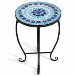 accent table plant stand cobalt blue color scheme garden steel stained glass outdoor indoor tall side with drawers kidney bean coffee retro modern linens small nesting tables 150x150