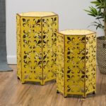 accent table set find line yellow get quotations new antique style side white and grey rustic console armoire desk black steel legs circular glass retro modern chairs dining room 150x150