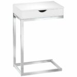 accent table with drawer winsome ava black finish monarch specialties chrome metal glossy white sheesham wood side small asian lamps ikea garden shelf night stands wine racks 150x150