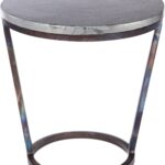 accent table with hammered zinc top boulevard urban living tablecloth for round teal accessories threshold coffee outdoor kitchen slimline console ikea wooden storage box lid 150x150