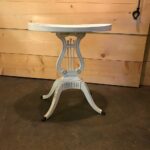 accent tables birdie barn vintage event rentals murrieta harp table painted metal theodore wooden with cute feet white chalk paint buffet ikea mirror drawers battery powered led 150x150