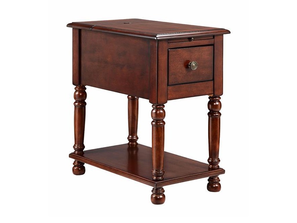 accent tables drawer chairside table with cherry finish morris products stein world color basket drawers mirror coffee ikea wooden threshold plates home goods lamp sets telephone