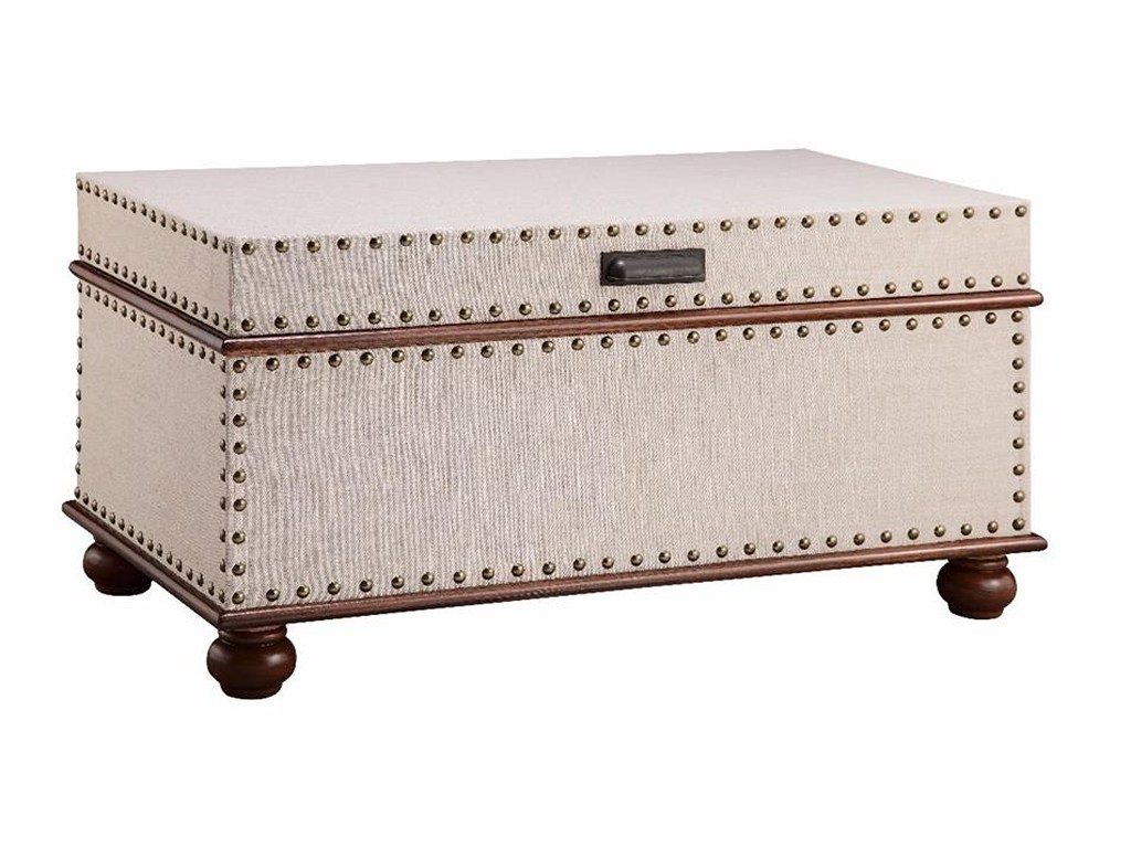 accent tables linen trunk with nailhead detail morris home products stein world color table nailheads tablesnailhead patio dining set bench piece living room wicker storage coffee