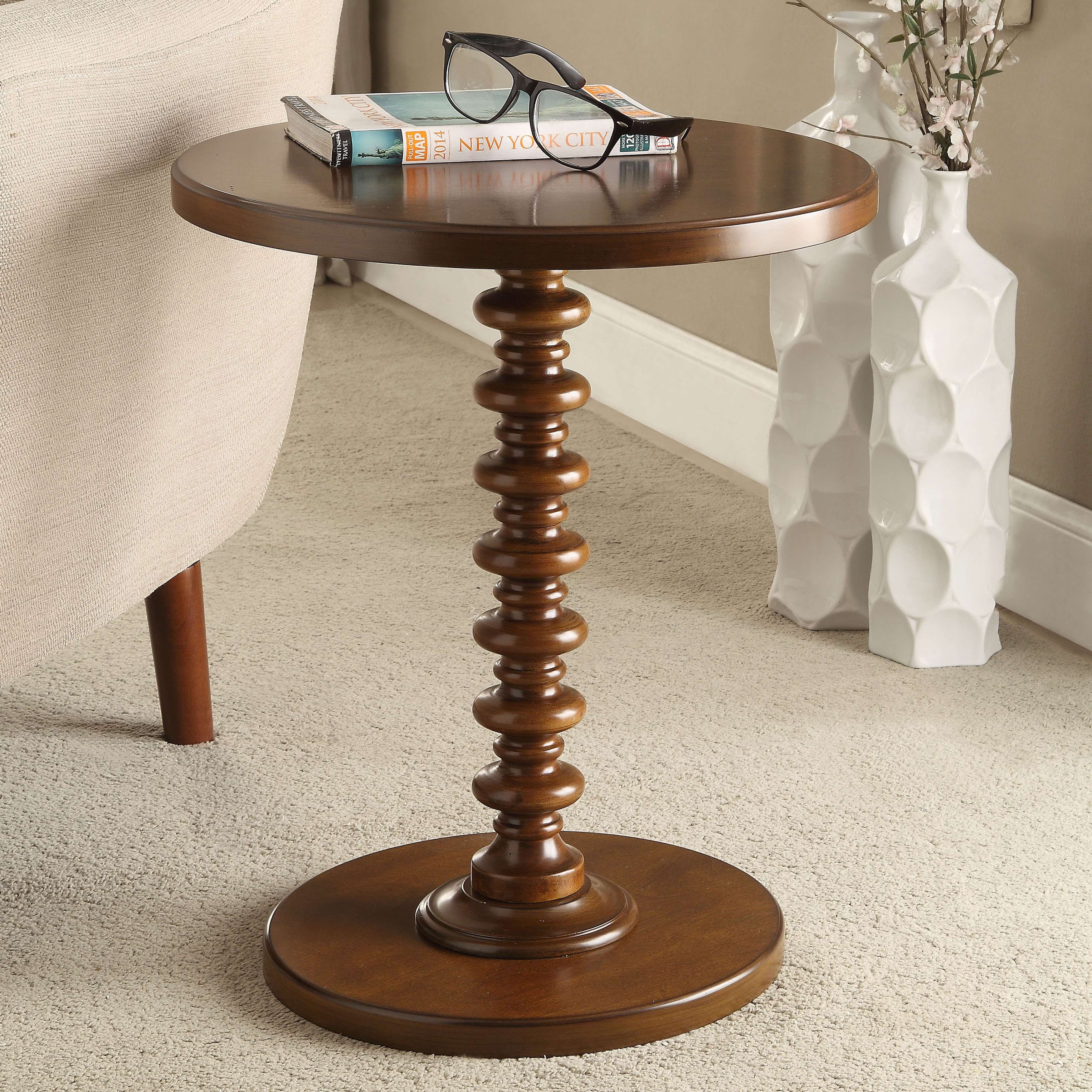 acme furniture acton spindle accent table free shipping today wood kirkland pier imports patio round mats spring haven chairside agate side winsome end home decor art cream chair