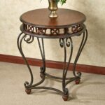 addney round top accent table regal walnut nautical lights cool coffee tables spencer furniture counter lamp kid runner drawer side nesting console espresso nightstand all modern 150x150
