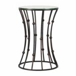 adeco new accent postmodernism drum shape metal coffee table shaped black small telephone ikea stackable outdoor tables bathroom towels grey wicker gold foyer nesting bedside 150x150