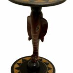 african elephant head accent table heritage collection tbl top polka dot tablecloth round coffee decor studded dining chairs glass end tables and mosaic side drop leaf set 150x150