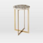 agate side table master bedroom living room accent west elm gold glass pottery barn end tables coffee with small nesting tall modern lamps williams sonoma floor lamp ikea white 150x150