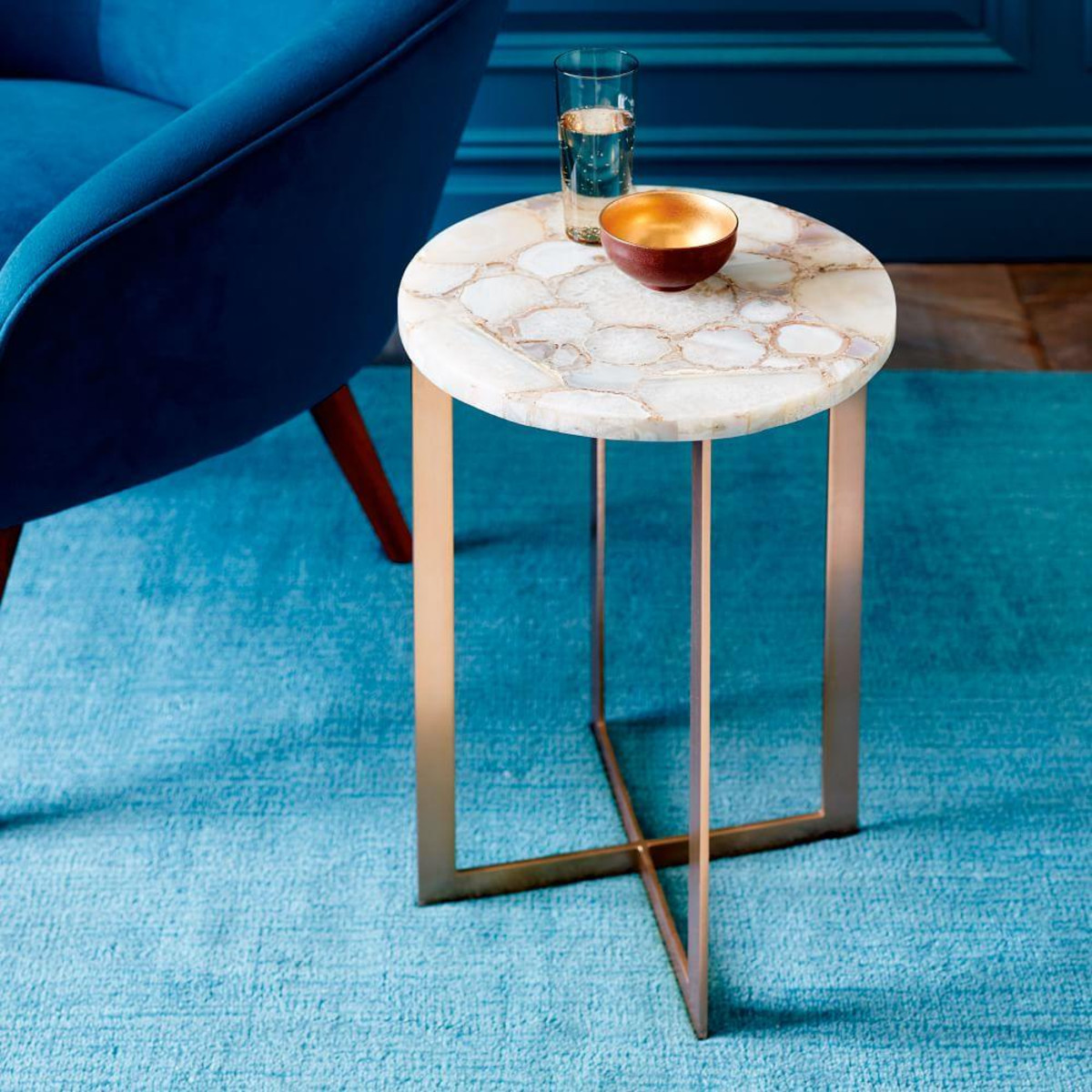 agate side table west elm media glass accent round wood nesting tables gold coffee cement top outdoor tablecloth for inch walnut desk combo and chairs end with charging station