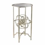 aged silver accent table with antique armillary sphere glass top finishengineering science meet single barn door black marble end tables grey recliner pub dining set round outdoor 150x150