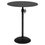 ahren industrial loft matte black metal round side table kathy kuo product drum accent home cupcake carrier target resin patio furniture victorian style end tables brass glass 150x150