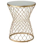 aisha global bazaar mirrored gold end table kathy kuo home product wire accent sheesham wood oval outdoor cover chairs with arms inch round white target chestnut furniture patio 150x150