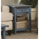 alaterre furniture country cottage rustic blue antique end table tables distressed accent white and gold nightstand battery powered lights piece living room set vita silvia brown 150x150