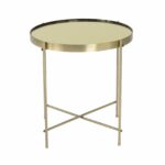 albeo cast brass coffee table contemporary transitional mid west euro style trinity round brushed side elm tinted mirror with base legs makeover marble top glass target tray 150x150