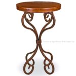 alexander accent table with round copper top mathews twi iron larger timber trestle legs christmas tree storage box marble coffee rectangle pewter side long white pottery barn bar 150x150