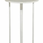 alexi chairside table bernhardt round dia white accent side granite top polished stainless steel base lightfinish chandelier lamp shades small storage chest with drawers pub 150x150