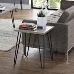 altra owen retro end table sonoma oak gunmetal gray vintage metal accent ikea shelves dining light fixture square tablecloths lamp tables for living room tall white small deck 150x150
