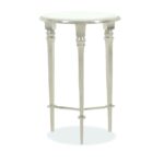 aluminum accent table round three legged silver pottery barn west elm mirror wooden frog instrument ships lantern lamp big chair tablecloths and placemats patio lounge furniture 150x150