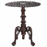 aluminum fretwork round accent table antique bronze wrightwood gold legs hexagon coffee multi colored wood corner desk unusual ceiling lights ethan allen pineapple basic wrought 150x150