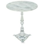 aluminum marble accent table furniture uma enterprises products inc color silver pedestal furniturealuminum runners next black lacquer end grey wicker patio modern outdoor nic 150x150