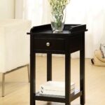 amazing modern end table with drawer for voula contemporary black accent tall side storage cabinet acrylic coffee ikea maritime pendant cool console tables marble bistro french 150x150