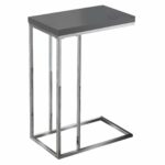 amazing monarch specialties accent table glossy grey with chrome metal drum stool base dining chair covers target counter height bench barnwood small smoked glass coffee wooden 150x150