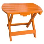 amerihome tangerine orange wood outdoor side table with painted tables red living room decor for small spaces ikea dining set lounge chairs bunnings hairpin round glass nest 150x150