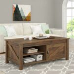 ameriwood furniture farmington coffee table rustic source accent with barn door pottery decor painted side tables living room white and black unusual bedside lamps ashley leather 150x150
