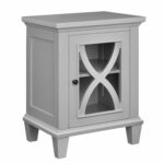 ameriwood home altra ellington single door accent table gray cabinet kitchen dining small round and chairs set skinny end safavieh side industrial nightstand best modern coffee 150x150