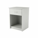 ameriwood home core nightstand white kitchen dining storage accent table black room essentials pier one lamps wide carpet transition strip mouse wired rug target dorm necessities 150x150