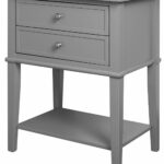 ameriwood home franklin accent table with drawers fjnahl white for nursery gray kitchen dining nautical flush mount ceiling light cordless lamps living room farmhouse style chairs 150x150