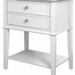 ameriwood home franklin accent table with drawers white kitchen dining nesting tables round skirts decorator glass patio umbrella hole small decorative closeout furniture marble 150x150