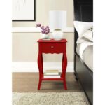 ameriwood home kennedy accent table red small rustic round side blue distressed drum set seat kidney shaped top hammered brass cloth placemats and napkins tall chest runner 150x150