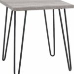 ameriwood home owen retro end table sonoma oak gunmetal gray light accent tables kitchen dining black gold ornaments coffee squares linens mirrored desk clear acrylic sofa outdoor 150x150