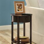 ameriwood home tipton round accent table espresso drawer beautiful lamps marble stone coffee narrow oak console shabby chic side black wicker drum rack and white pottery barn 150x150