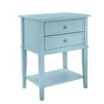 ameriwood queensbury blue accent table with drawers the finish end tables teal resin wicker furniture outdoor side cover drum throne parts bronze glass coffee round rattan small 150x150
