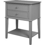ameriwood queensbury gray accent table with drawers the console tables round coffee metal and wood drawer end recliner honey oak mosaic garden set desk lamps gold marble top 150x150